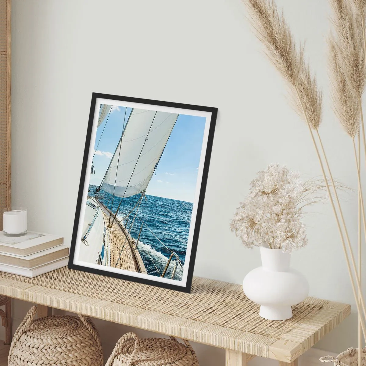 Poster in black frame - Ahoy, Adventure - 40x50 cm