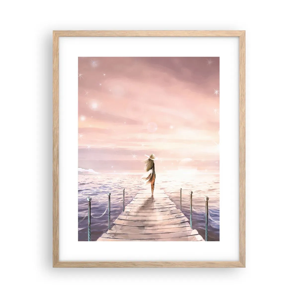 Poster in light oak frame - In a Dream World - 40x50 cm