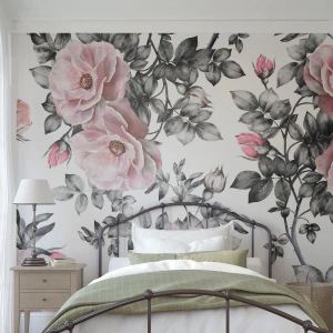 Self-Adhesive Photo Wallpaper Deluxe Sticker - Getting Lost in Rose Flowers - Flowers, Rose, Garden - 350x256 cm