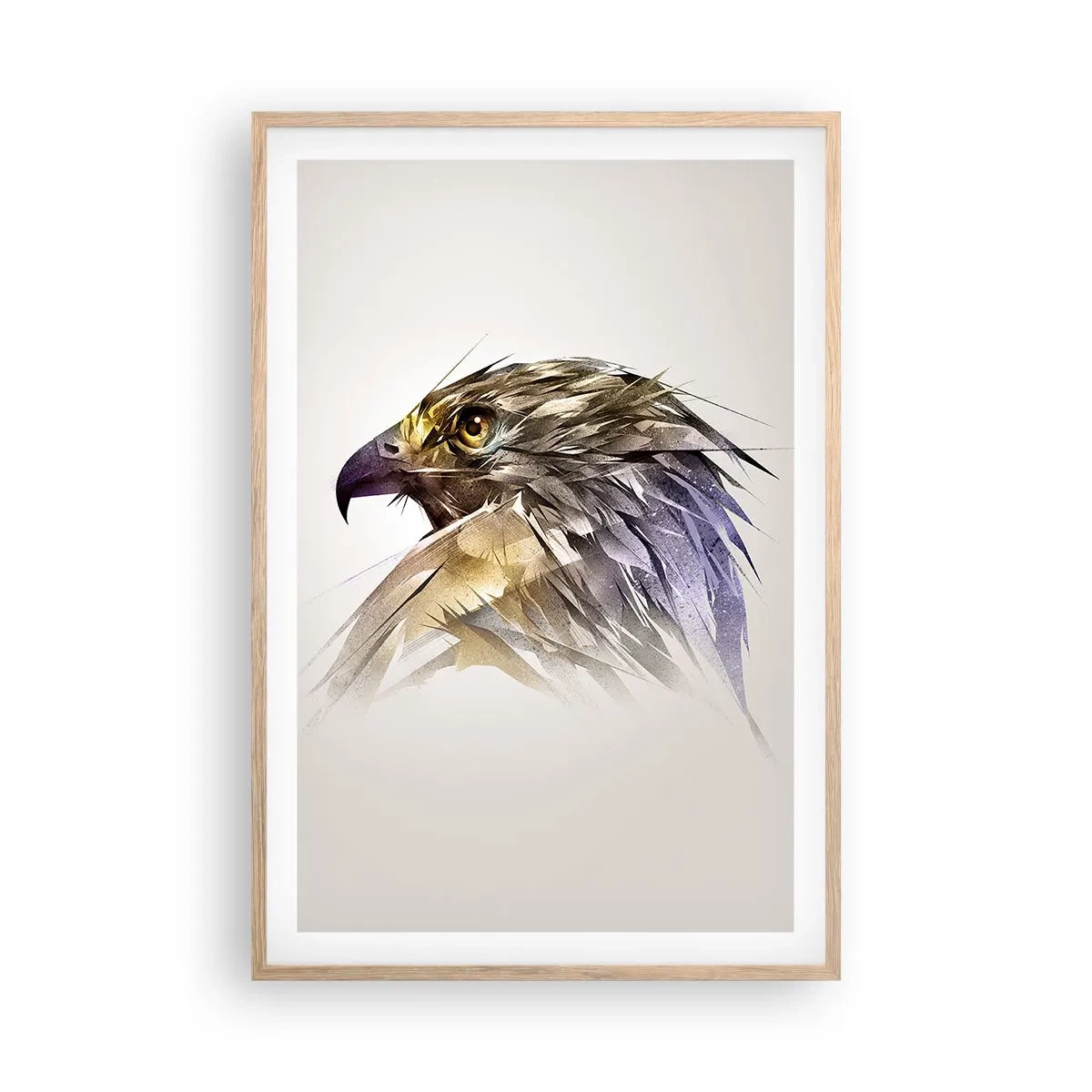 Poster in light oak frame - Portrait of a Warrior - 61x91 cm