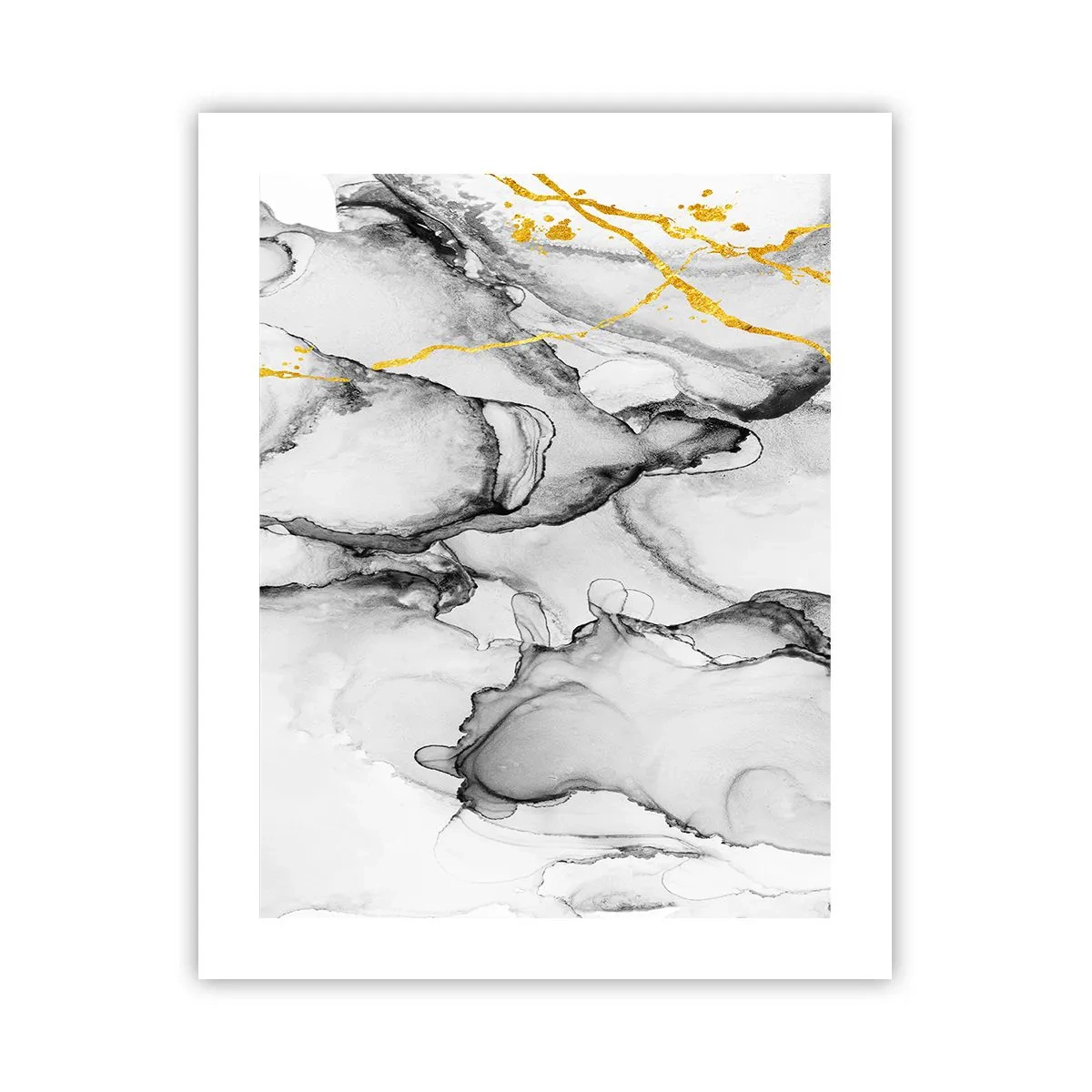 Poster - Composition with a Golden Motif - 40x50 cm