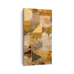 Canvas picture - Cubist Study in Brown - 55x100 cm