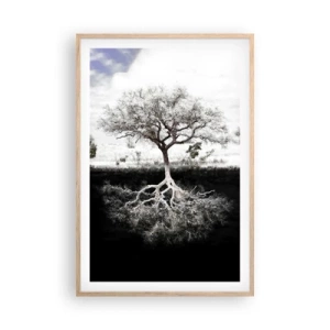 Poster in light oak frame - Discovery of the Nature of the World - 61x91 cm