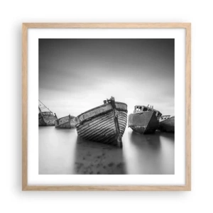 Poster in light oak frame - Now Only a Memory - 50x50 cm