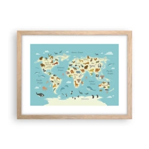 Poster in light oak frame - Good Neighbours - 40x30 cm