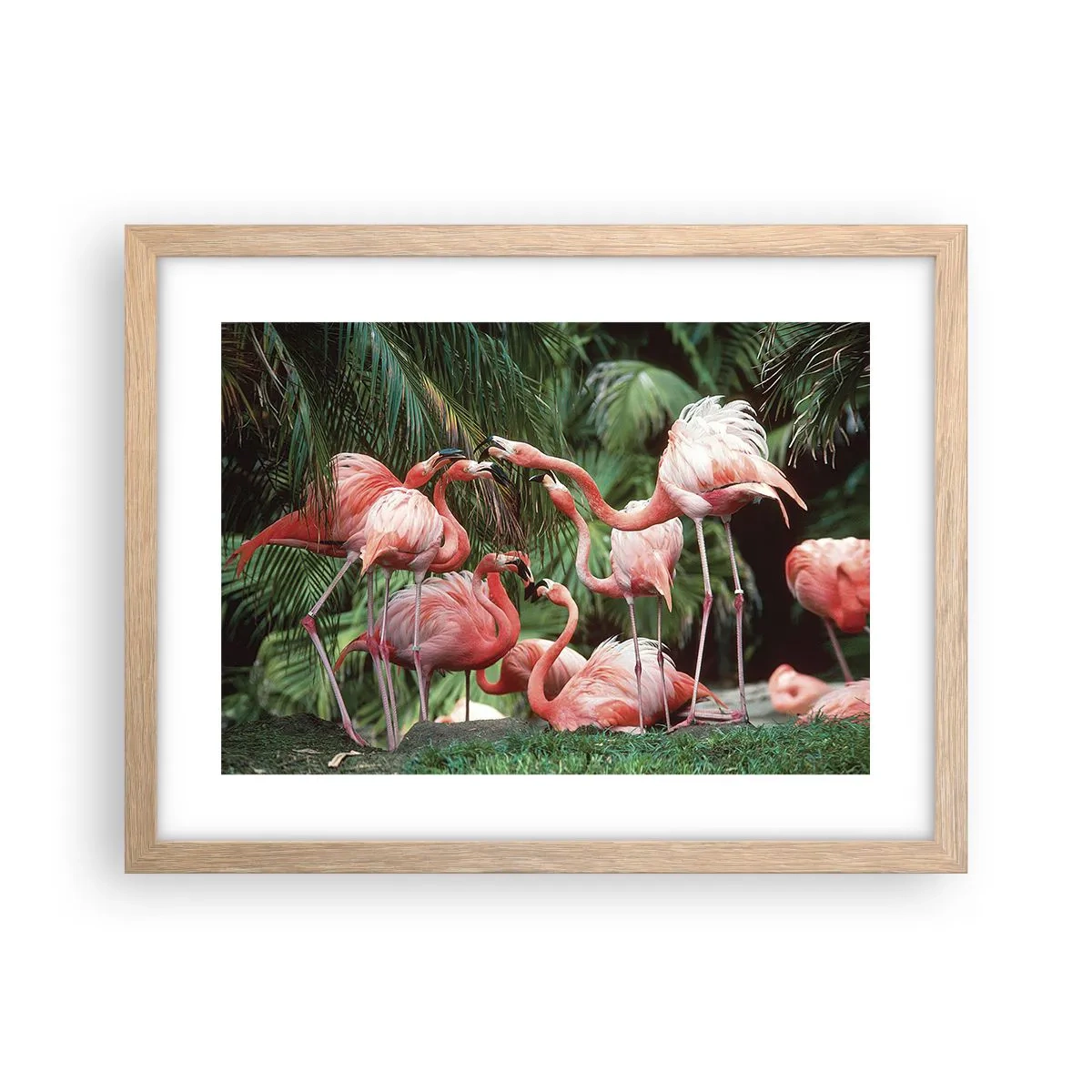 Poster in light oak frame - Afternoon Gossip - 40x30 cm
