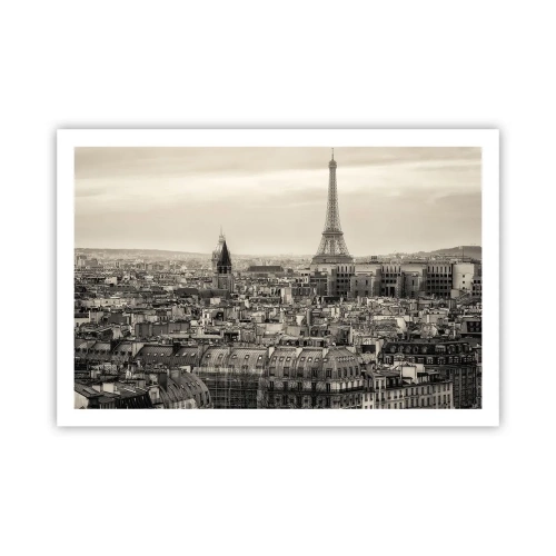 Poster - Over the Roofs of Paris - 91x61 cm