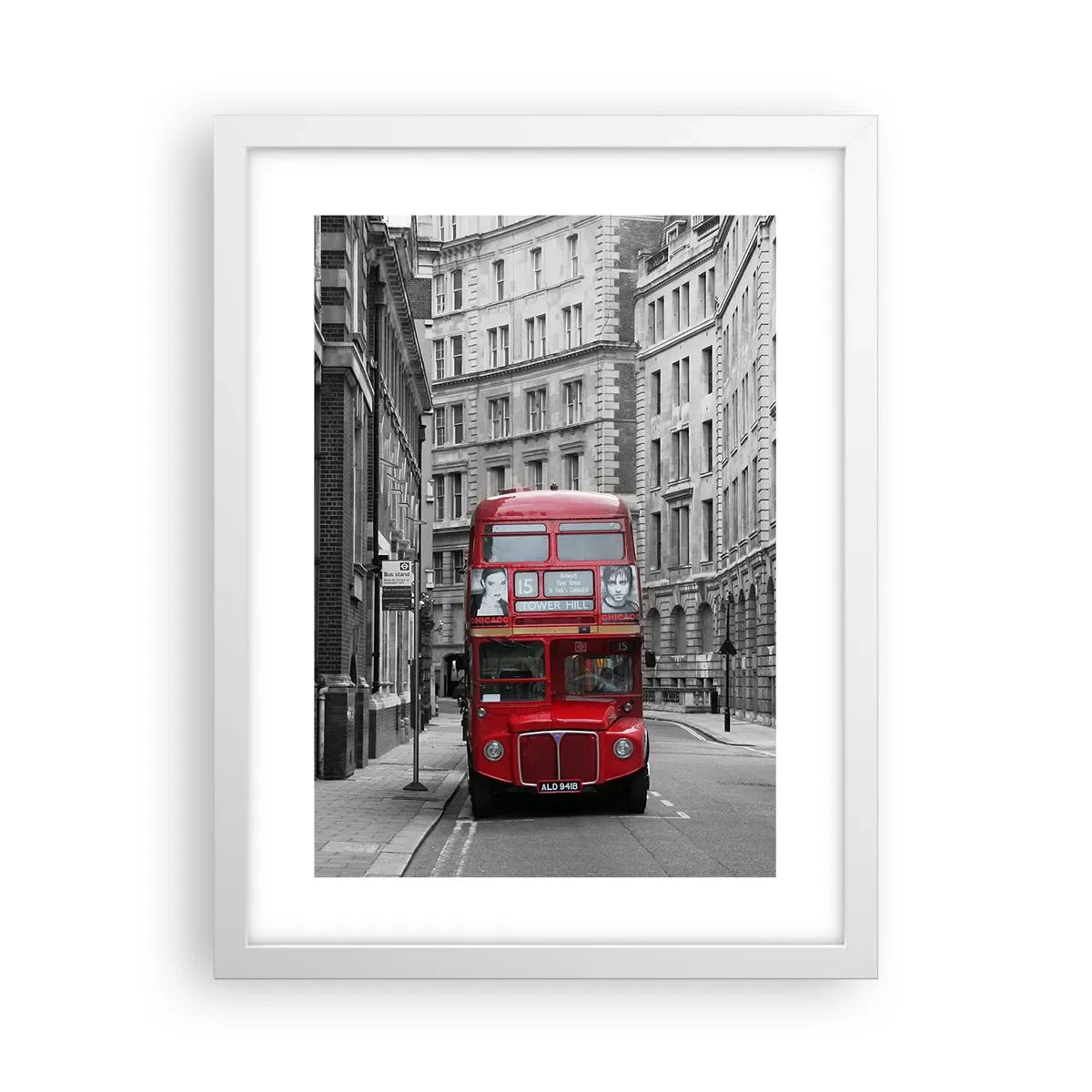 Poster in white frmae - Routine Doesn't Have to Be Grey - 30x40 cm