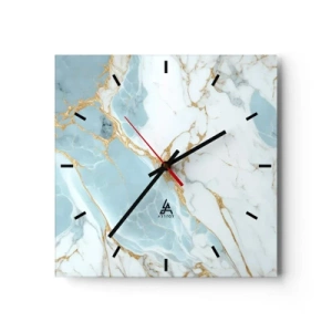 Wall clock - Clock on glass - Richness of the Stone - 30x30 cm