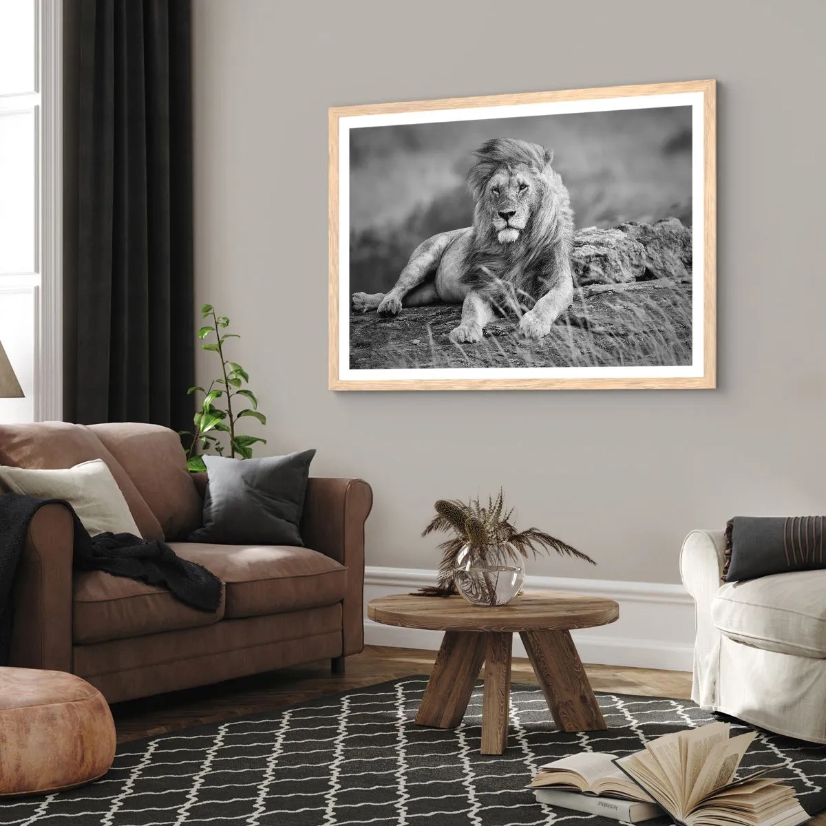 Poster in light oak frame - Royal Siesta - 100x70 cm