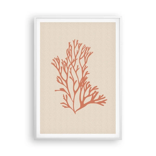Poster in white frmae - Coral Filigree - 70x100 cm