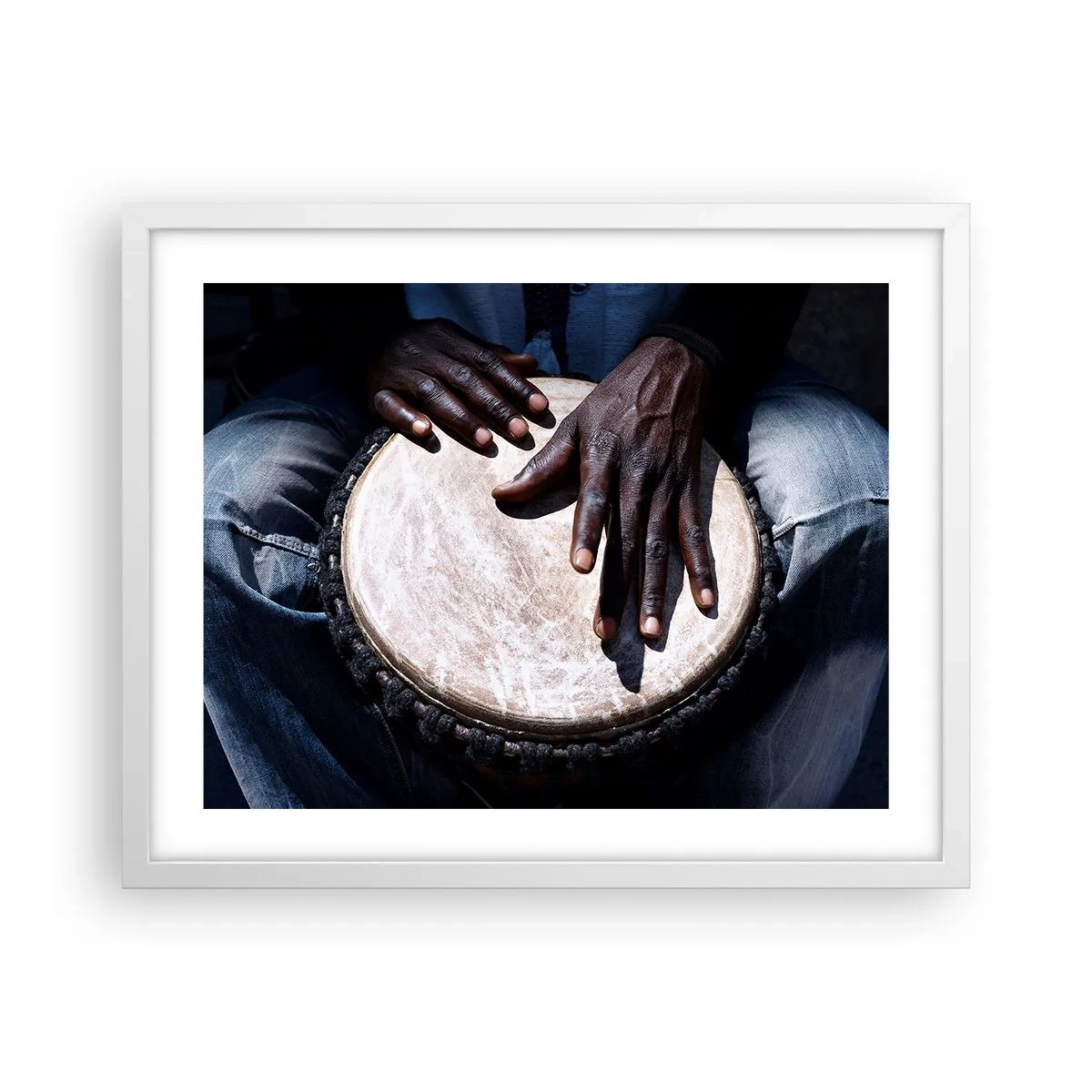 Poster in white frmae - Live at Your Own Rhythm - 50x40 cm