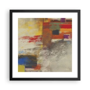 Poster in black frame - Geometry of Colours - 40x40 cm
