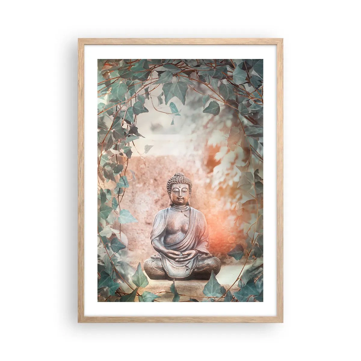 Poster in light oak frame - Joyful Harmony - 50x70 cm