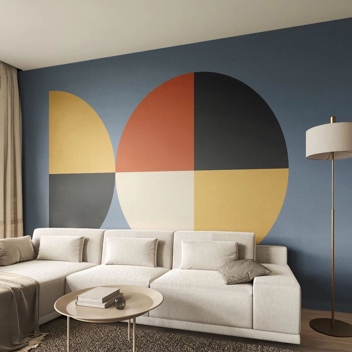 Photo Wallpaper Standard Eco - Look and Count - Abstraction, Graphics, Modern Art - 300x210 cm