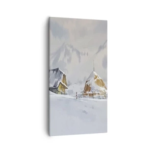 Canvas picture - In a Snowy Valley - 55x100 cm
