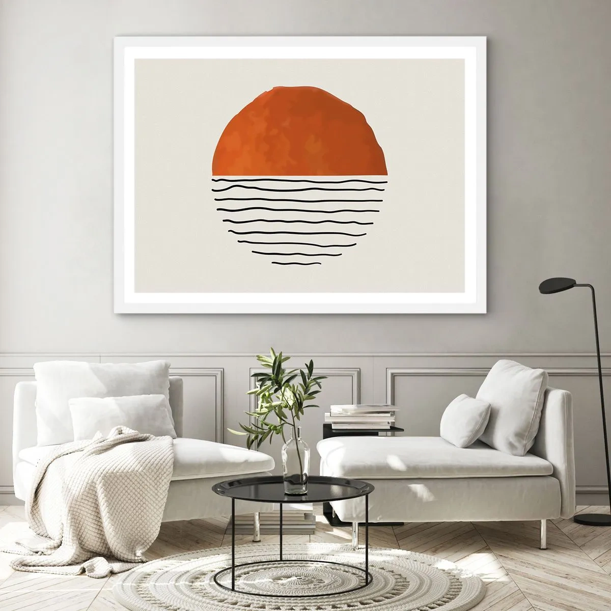 Poster in white frmae - In Japanese Style - 70x50 cm