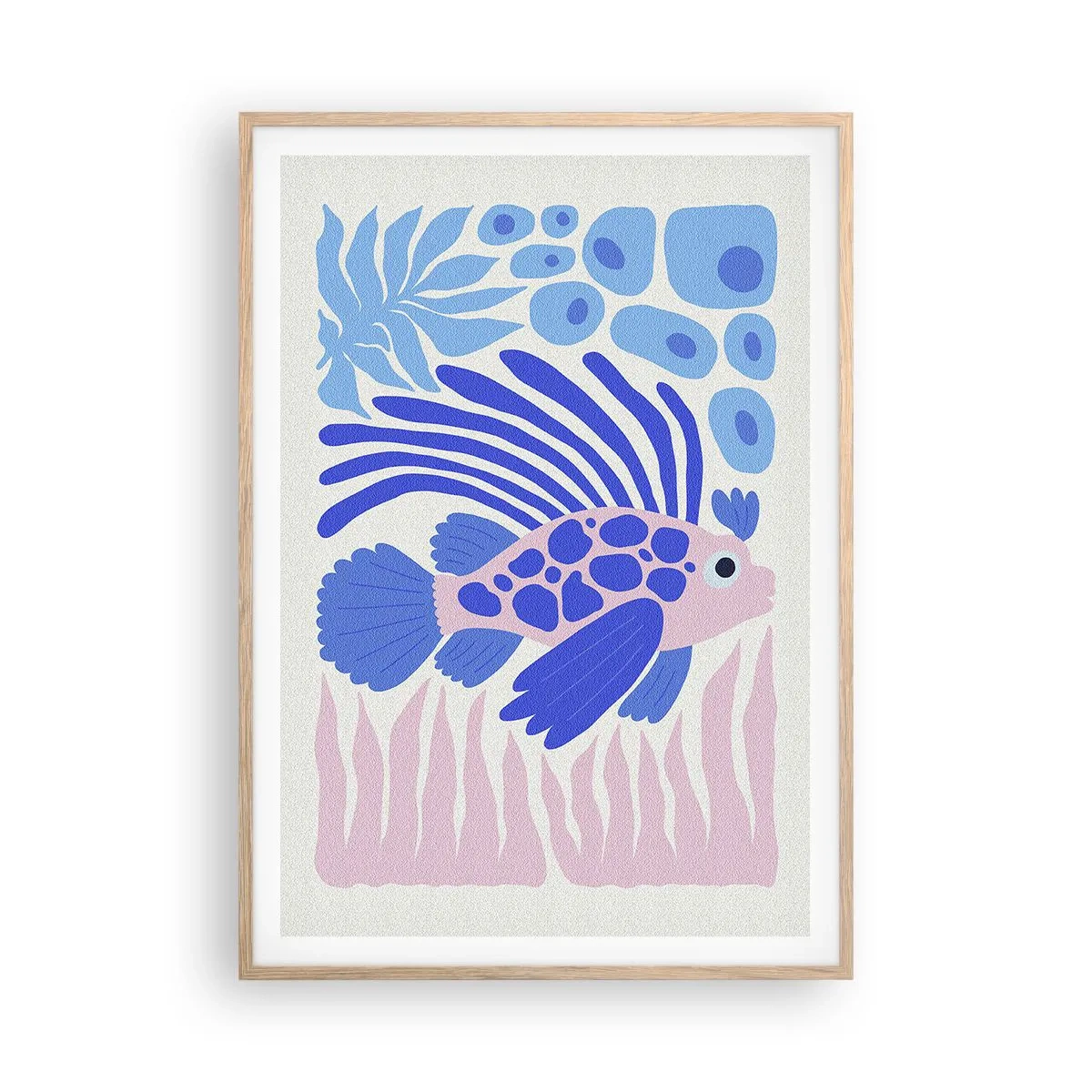 Poster in light oak frame - In His Element - 70x100 cm