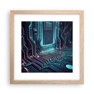 Poster in light oak frame - I Was Just Thinking… - 30x30 cm