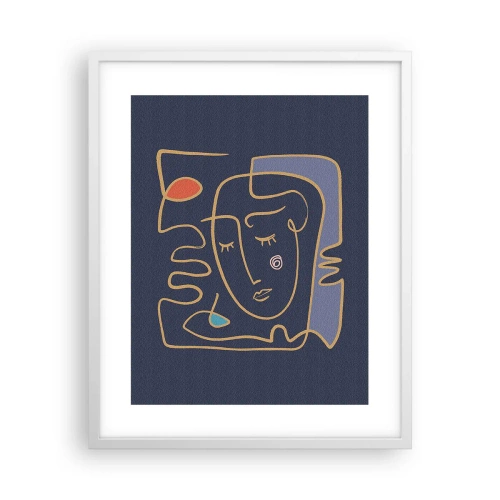 Poster in white frmae - Deeply In Thoughts - 40x50 cm