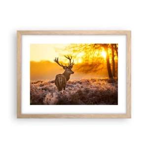 Poster in light oak frame - King of Autumnal Forest - 40x30 cm