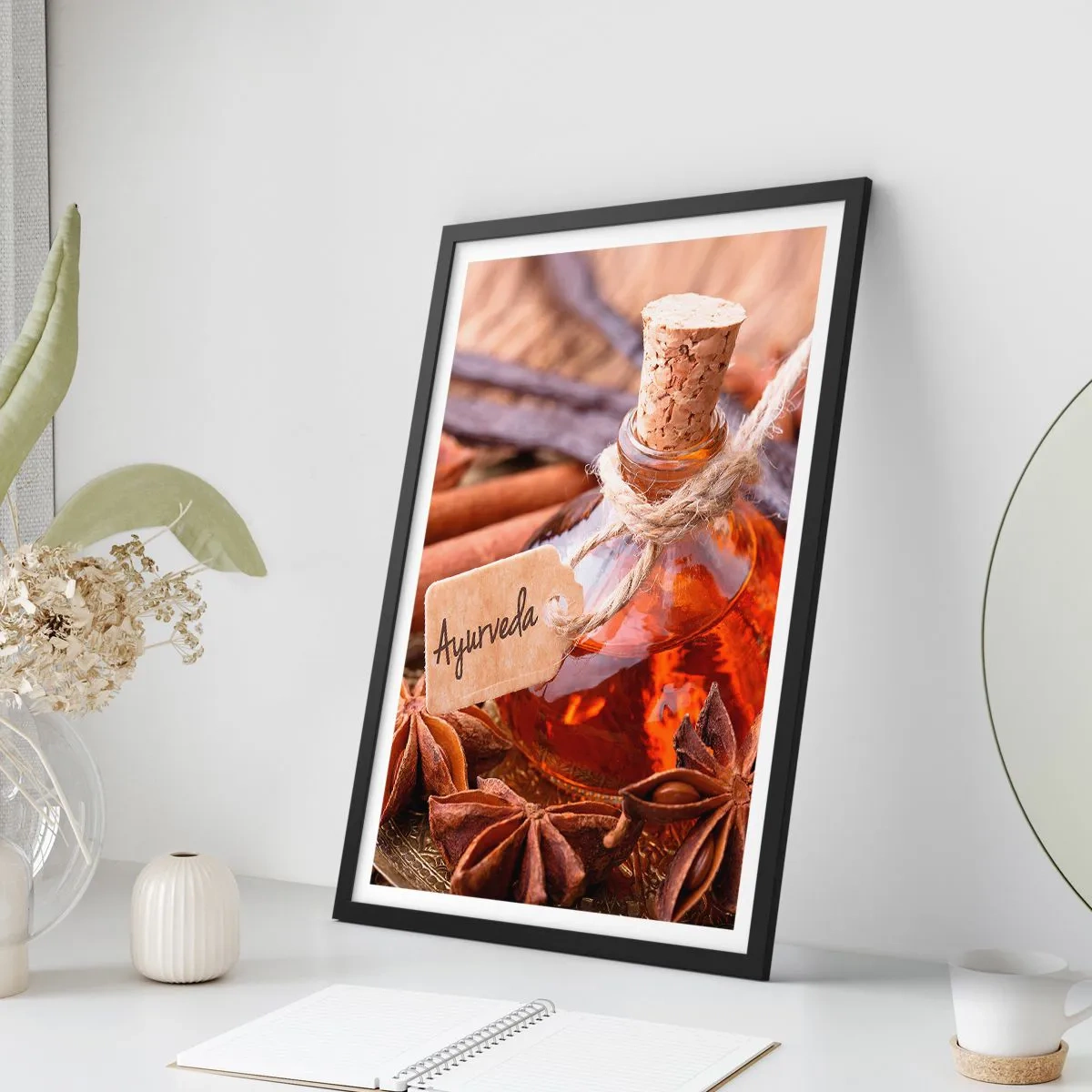 Poster in black frame - Unity of Body and Spirit - 40x50 cm