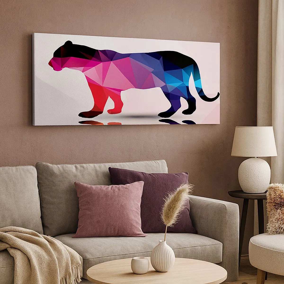Canvas picture - Diamond Panther - 100x40 cm