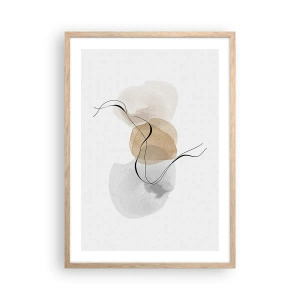 Poster in light oak frame - Air Beads - 50x70 cm