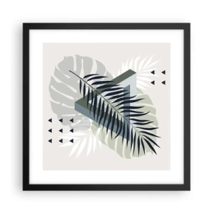 Poster in black frame - Nature and Geometry - Two Orders? - 40x40 cm