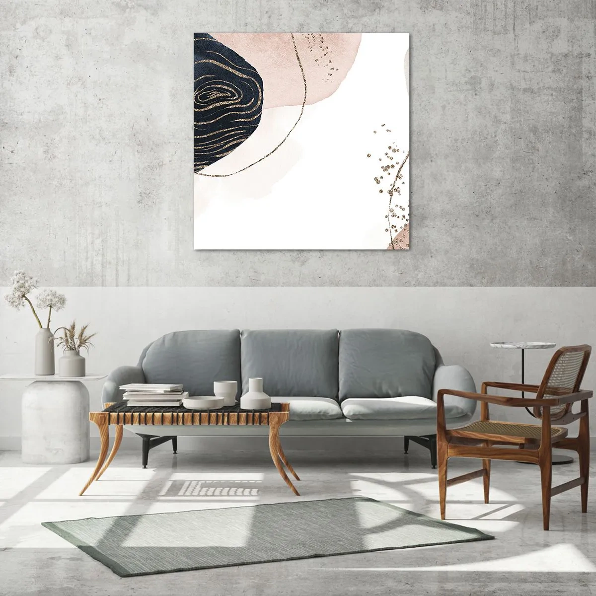 Glass picture - Everything Flows - 40x40 cm