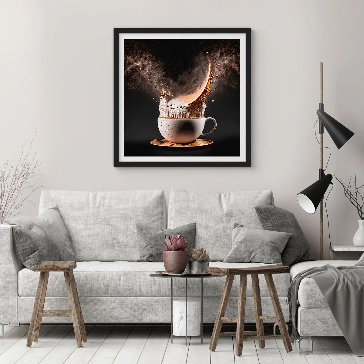 Poster in black frame - Explosion of Flavour - 50x50 cm