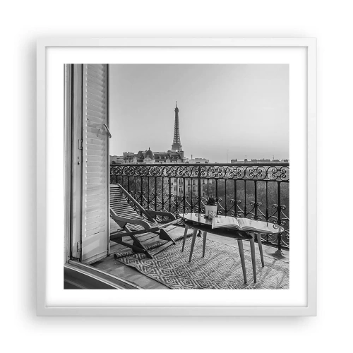 Poster in white frmae - Parisian Afternoon - 50x50 cm