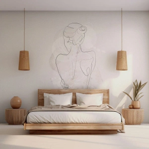 Photo Wallpaper Standard Eco - Like a Sensitive Instrument - Woman, Body, Graphics - 450x315 cm