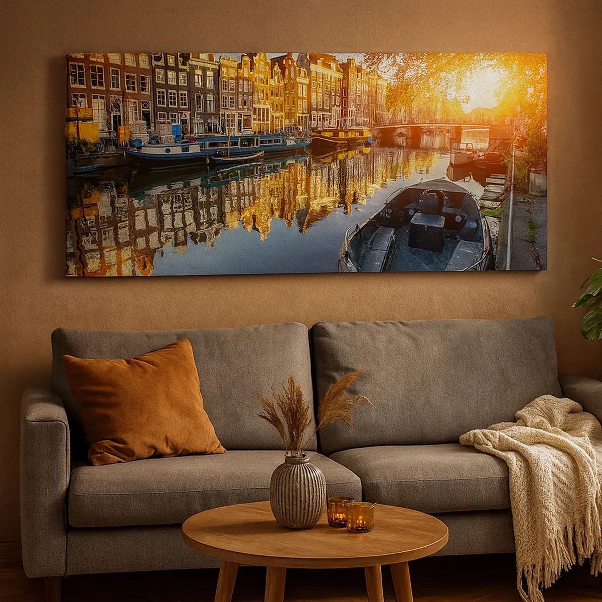 Canvas picture - Morning in Amsterdam - 30x30 cm