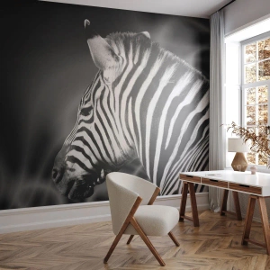 Custom Self-Adhesive Wallpaper Deluxe Sticker - White Is White, and Black Is Black - Ribs, Black and white, Animals