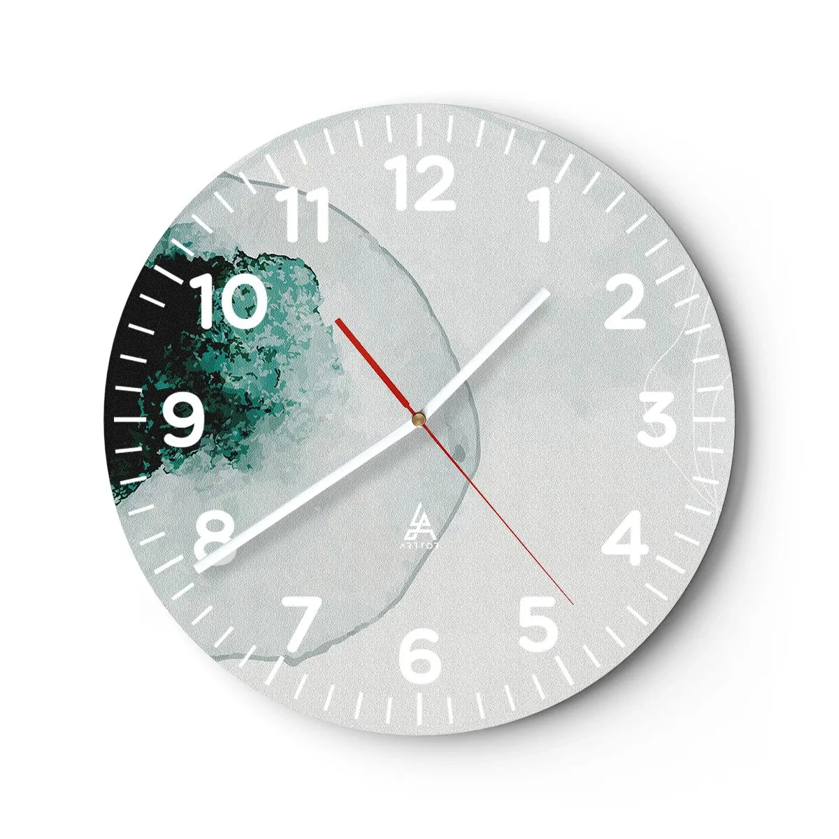 Wall clock - Clock on glass - In a Waterdrop - 40x40 cm