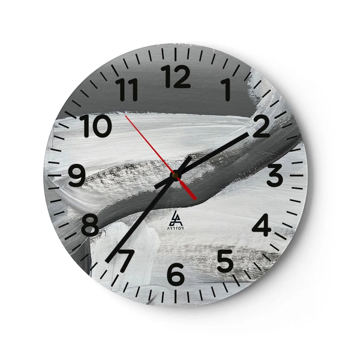 Wall clock - Clock on glass - With a Decisive Move - 30x30 cm