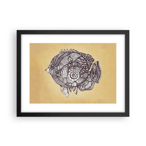 Poster in black frame - From the Ocean of Ornaments - 40x30 cm