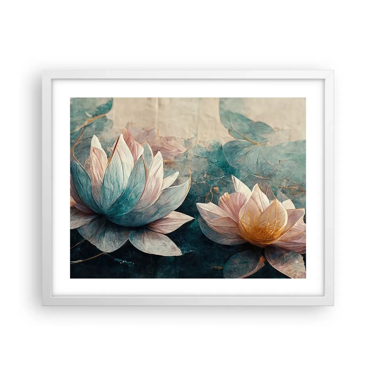 Poster in white frmae - Stars of the Lake - 50x40 cm