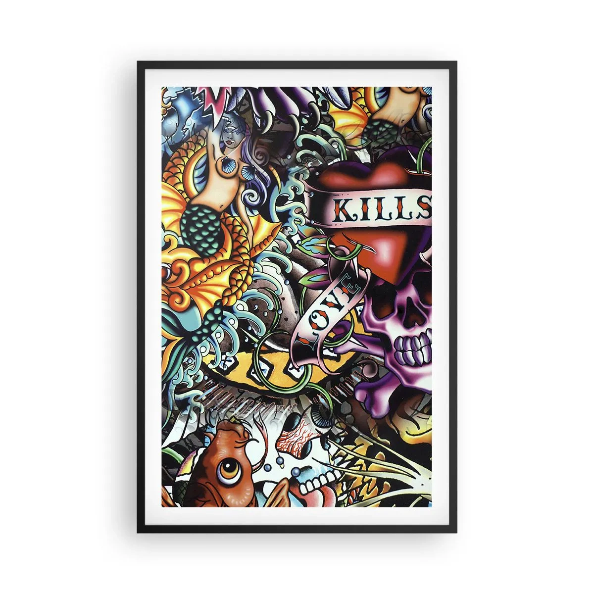 Poster in black frame - Dream of a Tattoo Artist - 61x91 cm