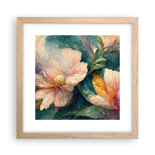 Poster in light oak frame - Sheer Subtelty - 30x30 cm