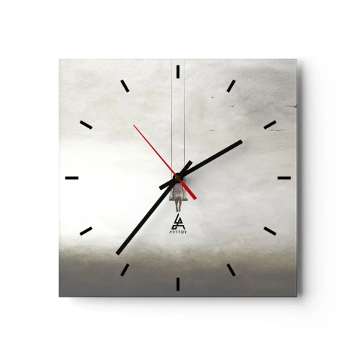 Wall clock - Clock on glass - Child in Us - 30x30 cm