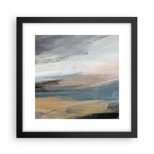 Poster in black frame - Abstract: Northern Landscsape - 30x30 cm