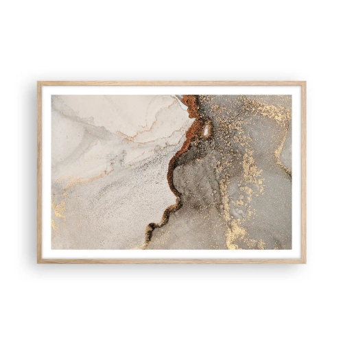 Poster in light oak frame - On the Border of Colours - 91x61 cm