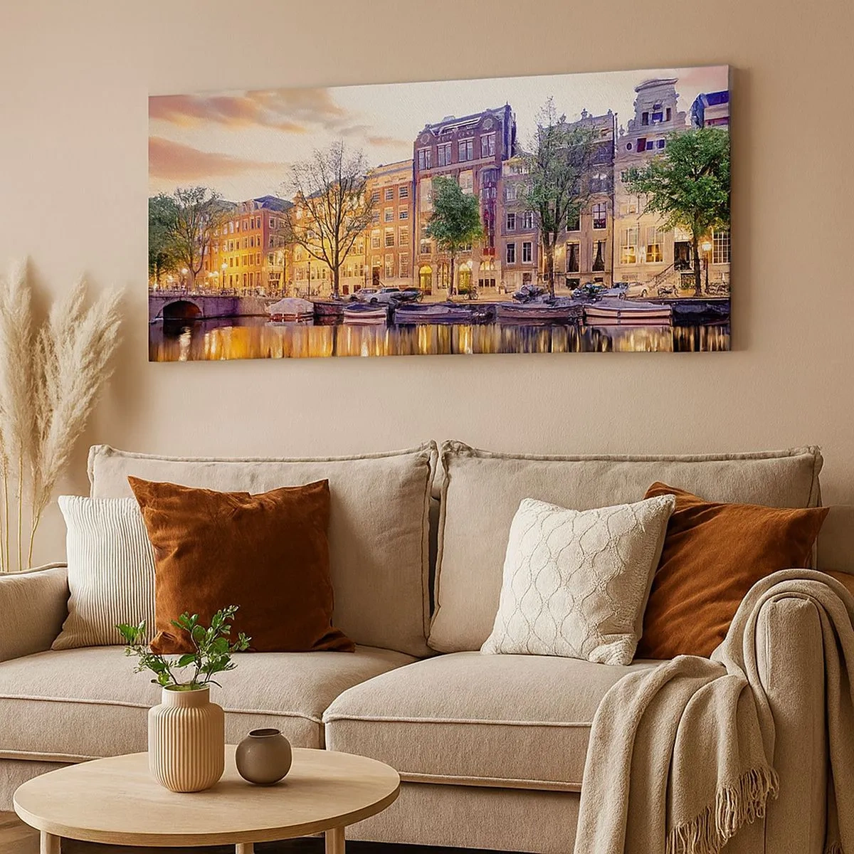 Canvas picture - Reserved and Calm Dutch Beaty - 100x40 cm