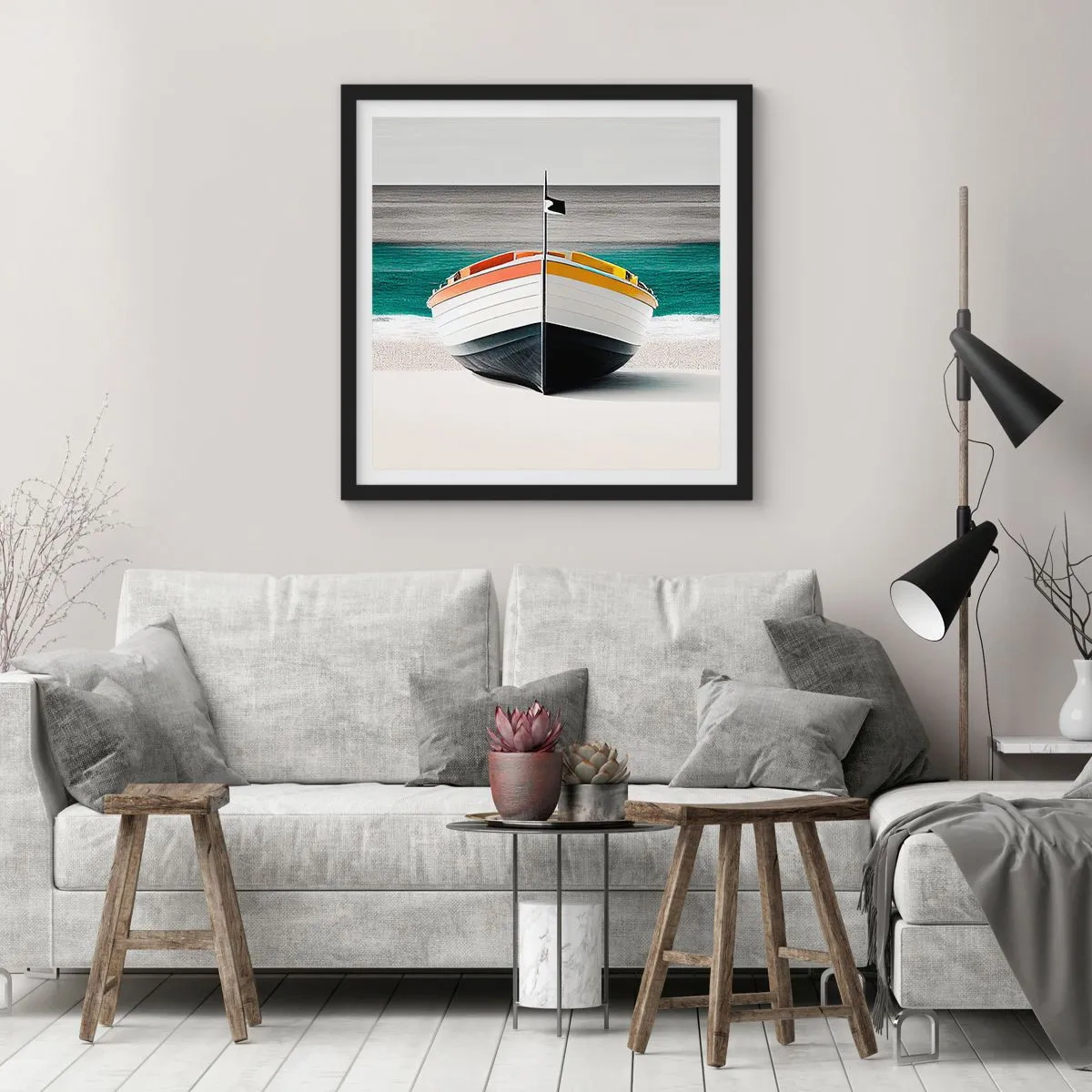 Poster in black frame - In Its Place - 60x60 cm