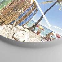 Clock face with lines