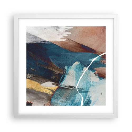Poster in white frmae - With Panache and Energy - 40x40 cm
