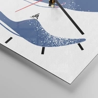 Clock face with lines