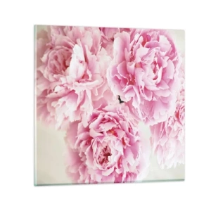 Glass picture - In Pink  Splendour - 30x30 cm